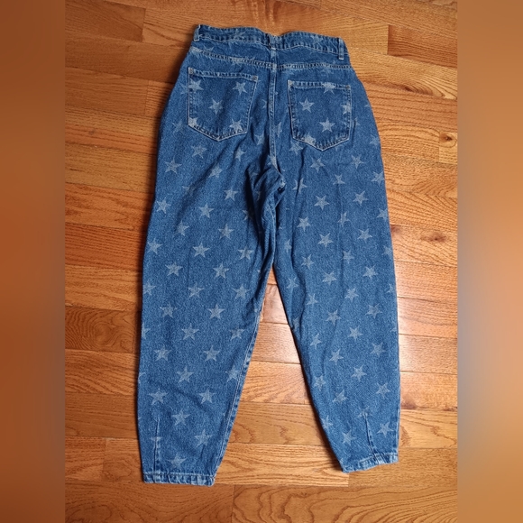 Nasty Gal Star Print High Rise Jeans Denim - Picture 6 of 8